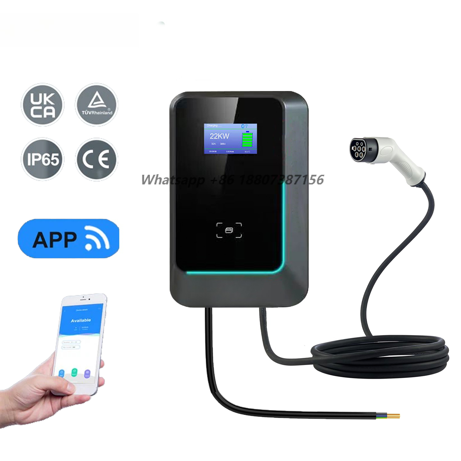 Stasiun Pengisian Daya Kendara - 22Kw Wallbox Type 2 Ocpp Rfid ulasan dan harga